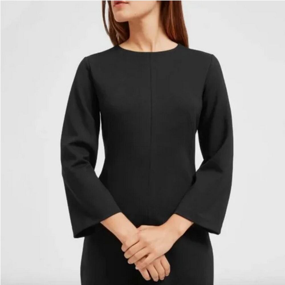 Everlane Bell Sleeve Black Mini Dress Size 4